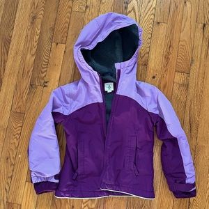 Lands End Fleece Lined Raincoat size 6X